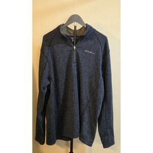 Eddie Bauer Quarter Zip Pullover Mens Size 2XL Blue